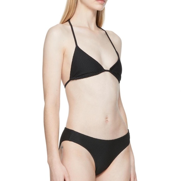 ANINE BING black triangle bikini -SIZE LARGE - Picture 2 of 2